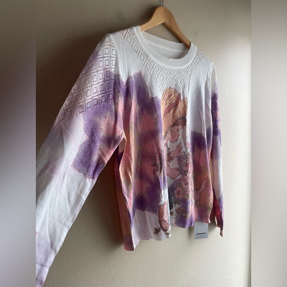 New Venskarfff Women Top Long Sleeve Size Large - Picture 3 of 7